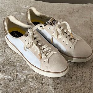 Cole Haan Women's Beige and White Sneakers